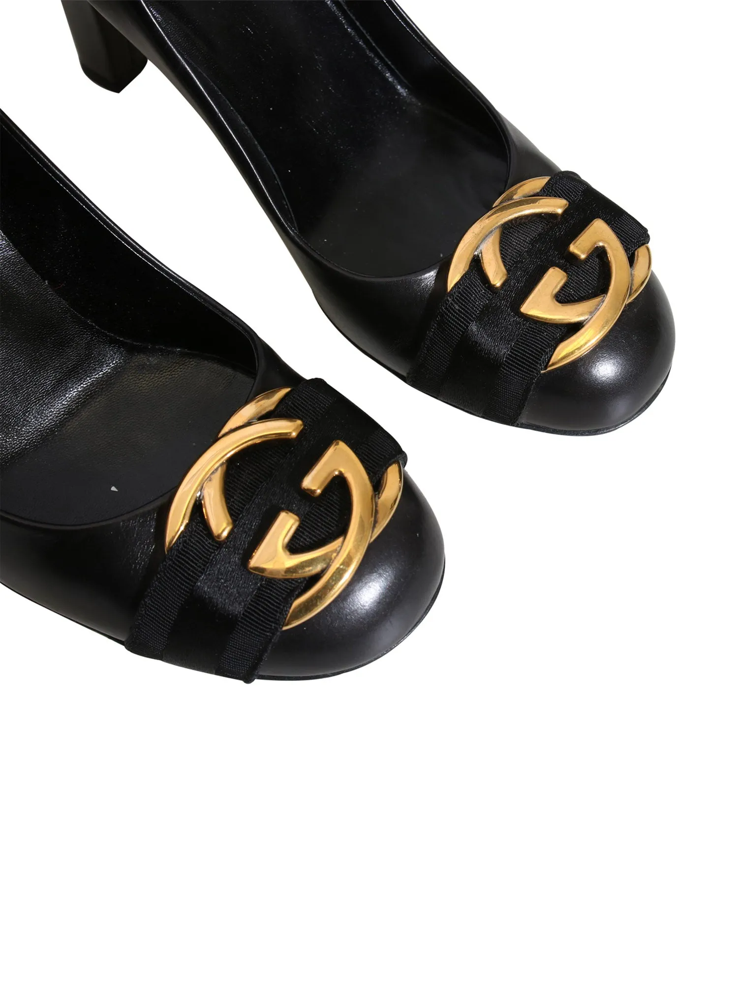 Logo Leather Pumps