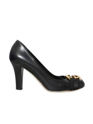 Logo Leather Pumps