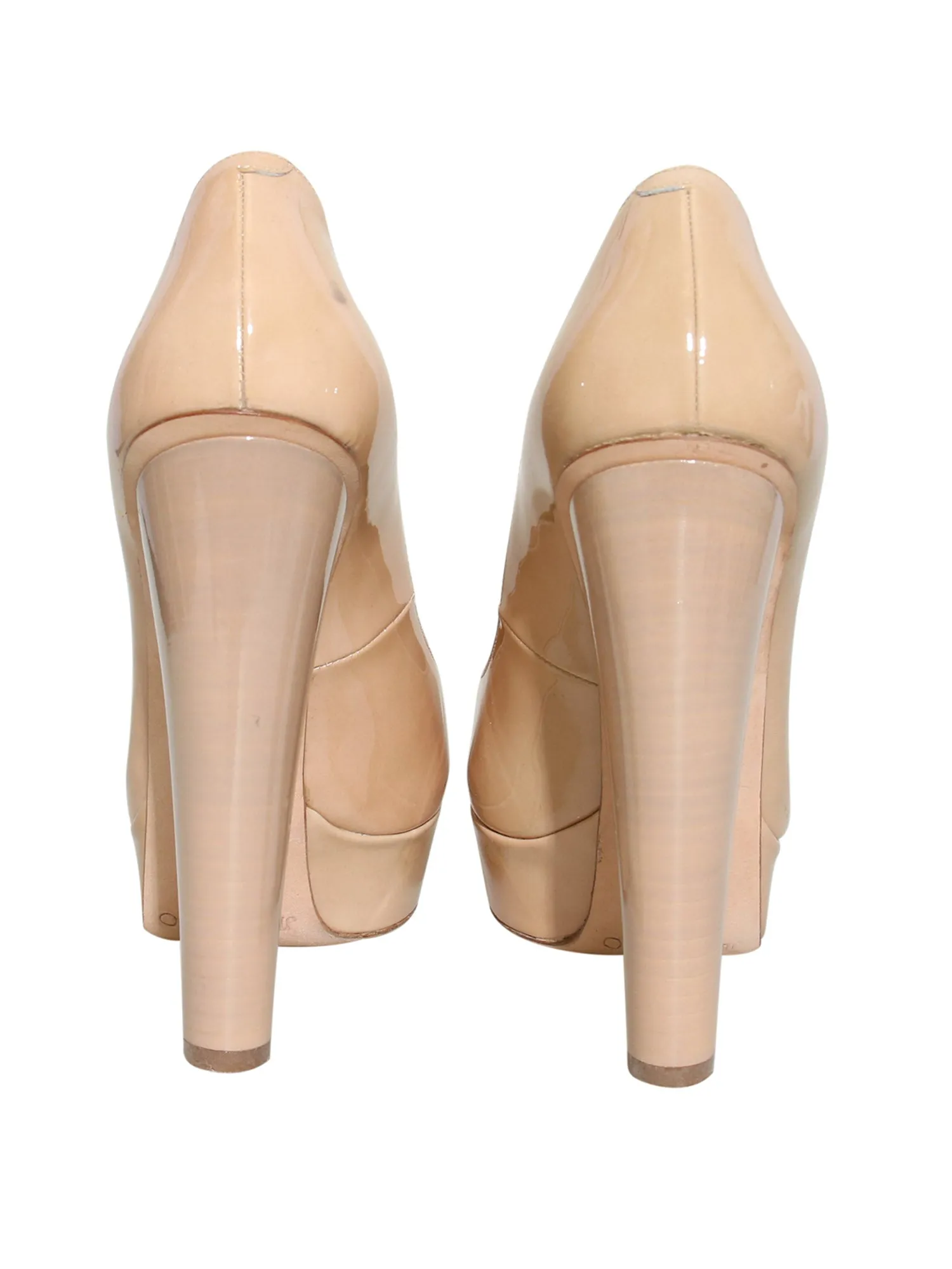 Platform Leather Pumps