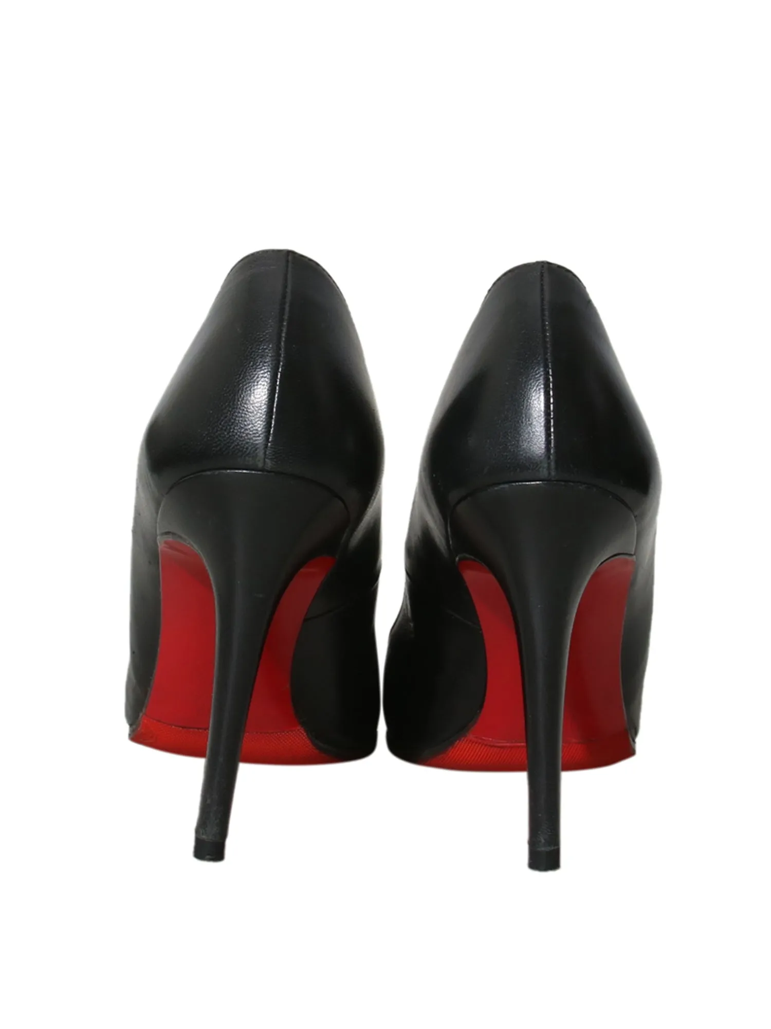 Round Toe Leather Pumps