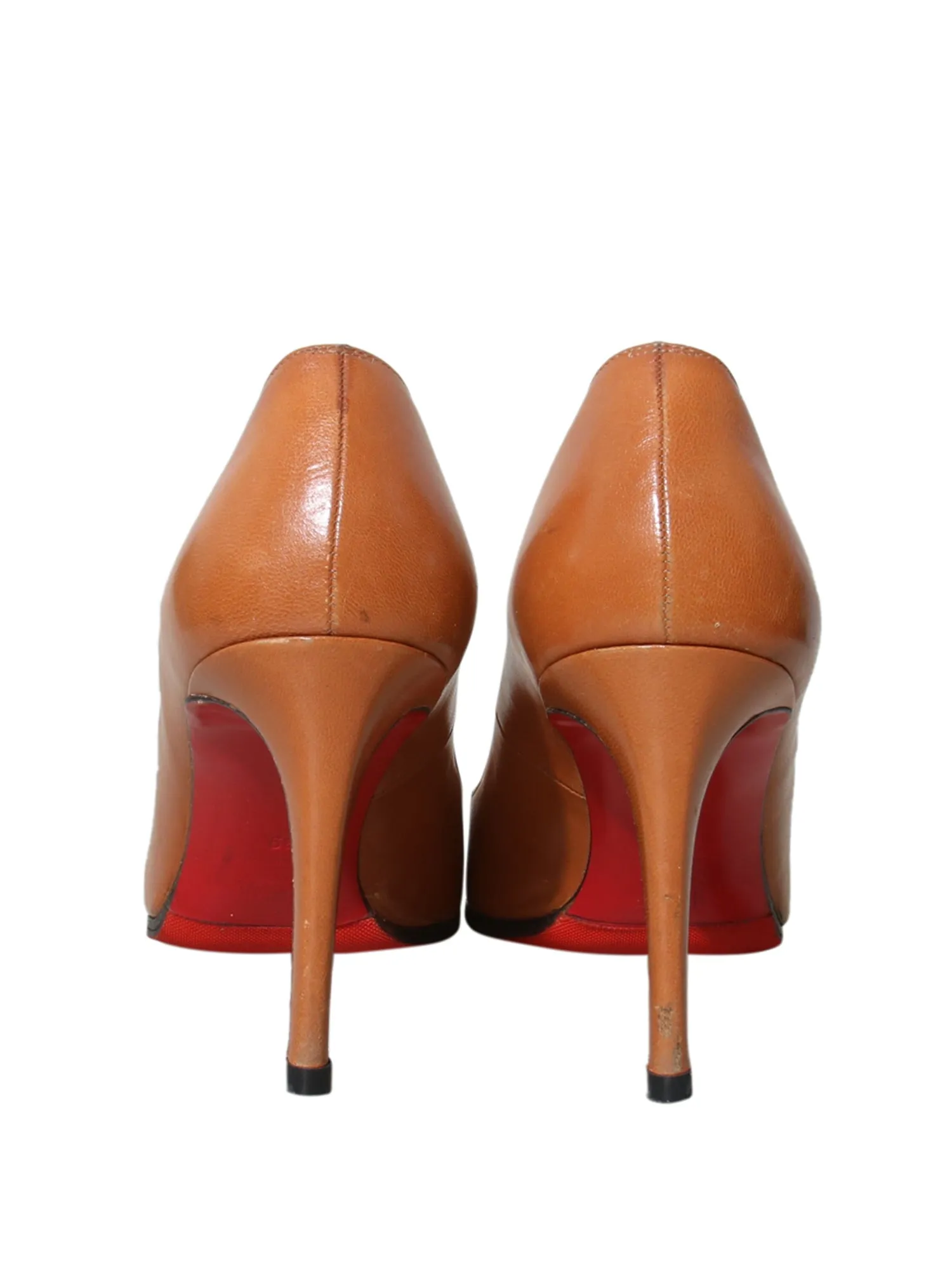Round Toe Leather Pumps