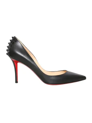 Studded Pointed Leather Pumps