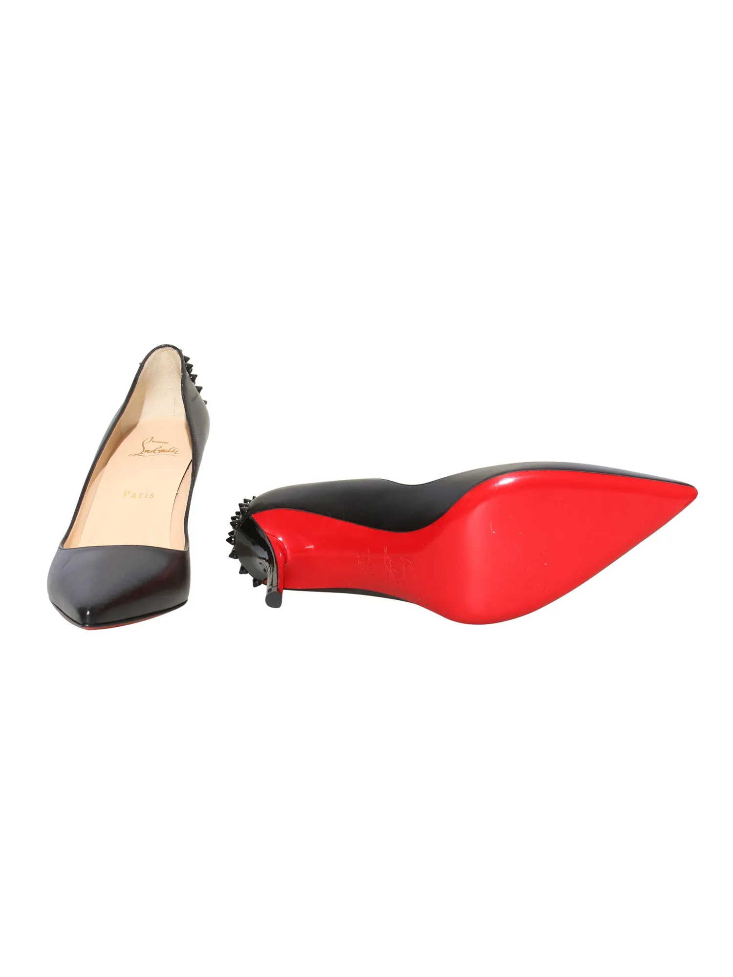 Studded Pointed Leather Pumps